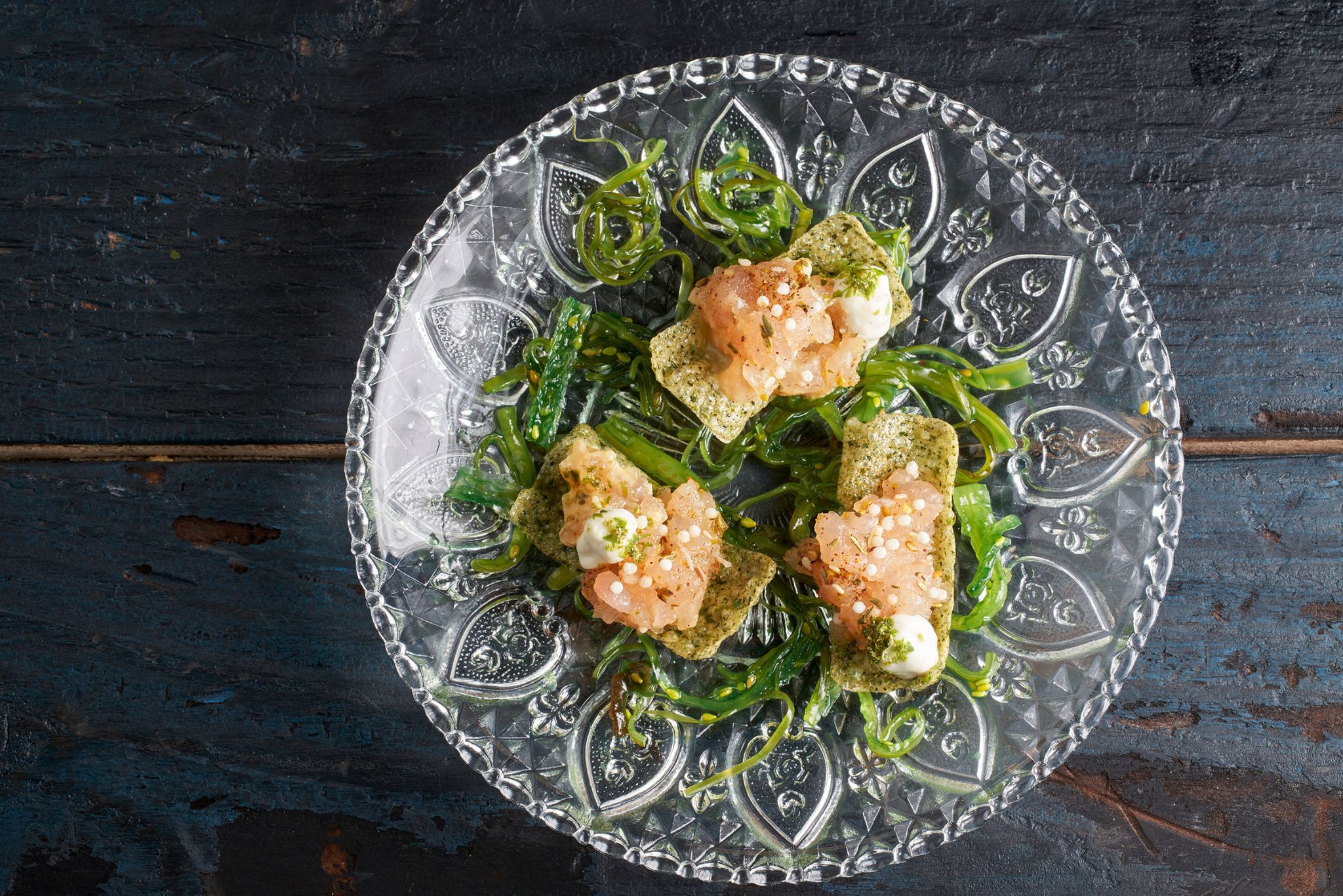 Tasty-Bites Seaweed & Nori met tonijntartaar en wakame