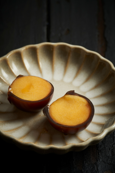 Dooier met champignon en soja